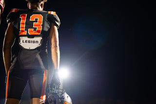 M-50 Football Back Plate<br>Black + Gold + Orange