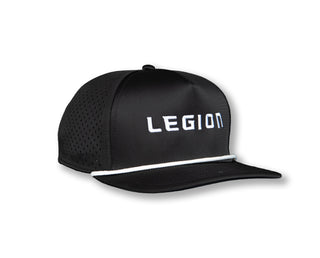 White Logo Black Snap Back