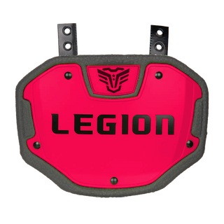 LEGION M-Series Highlight Football Back Plate in bright pink with black trim and logo